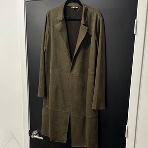 Olive Green Suede 3/4 length jacket